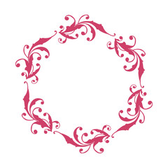 Vector illustration colorful leaf flower frames hand drawn