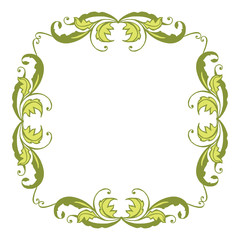 Vector illustration colorful leaf flower frames hand drawn