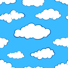 clouds seamless pattern set