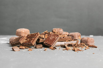 Dark chocolate stack