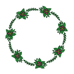 Vector illustration decorative frame flower for card hand drawn