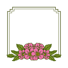 Vector illustration decorative frame flower for card hand drawn