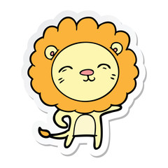 sticker of a cartoon lion