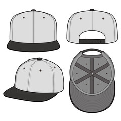 SNAPBACK Cap Fashion flat vector mockup design
