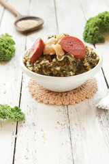 Grünkohl Winter Kohl Gemüse Tisch Schale 