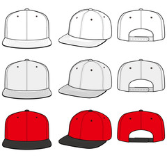 SNAPBACK Cap Fashion flat vector mockup design