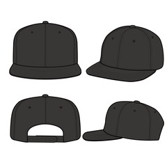 SNAPBACK Cap Fashion flat vector mockup design