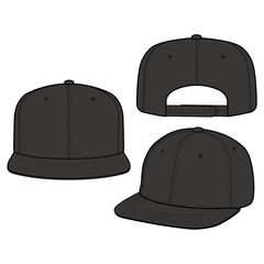 SNAPBACK Cap Fashion flat vector mockup design