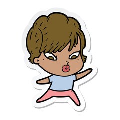 Obraz premium naklejka kobiety z kreskówek