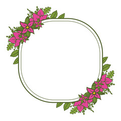 Vector illustration various forms of flower frames blooms hand drawn