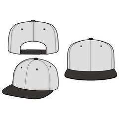 SNAPBACK Cap Fashion flat vector mockup design