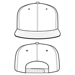 SNAPBACK Cap Fashion flat vector mockup design