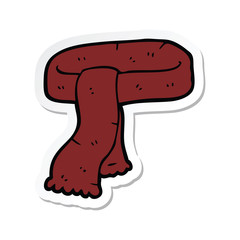 sticker of a cartoon scarf