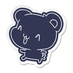 cartoon sticker kawaii cute happy bear
