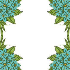 Vector illustration elegant leaf floral frame hand drawn