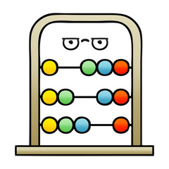 gradient shaded cartoon abacus