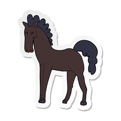 sticker of a cartoon horse