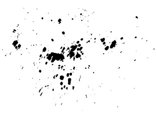 Abstract black ink splash watercolor, Splash watercolor spray texture isolated on white background. Vector illustration.