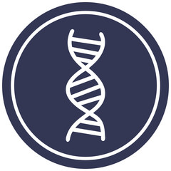 DNA chain circular icon