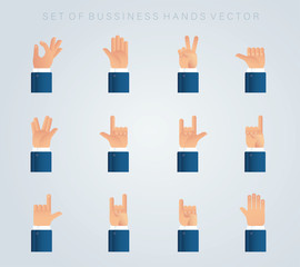 set of business hands vector illustration eps10
