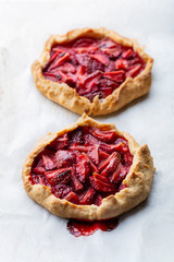 Homemade strawberry galette 