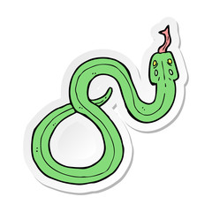 sticker of a cartoon snake
