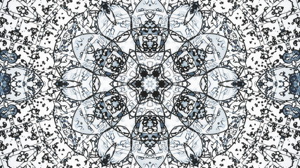 Pastel kaleidoscope sequence patterns. Abstract motion graphics background. Caleidoscope for yoga, clubs, shows, mandala, fractal 3D illustration. Beautiful bright ornament. Seamless loop in 4K.