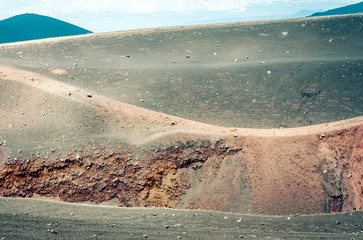 Mount Etna, active volcano on the east coast of Sicily, Italy.
