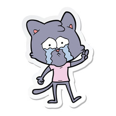 sticker of a cartoon cat