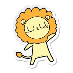 sticker of a cartoon lion