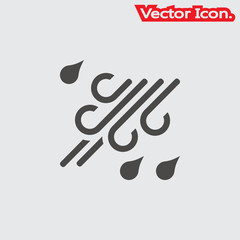 wind icon isolated sign symbol and flat style for app, web and digital design. Vector illustration.