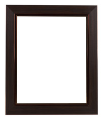 Brown Wood Frame ISOLATED on White Background.