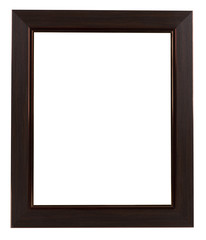 Brown Wood Frame ISOLATED on White Background.