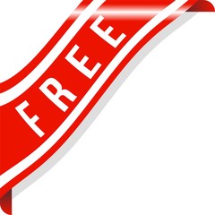 Corner Free Ribbon Banner Vector, Illustration