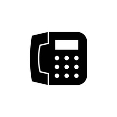 Office telephone icon trendy flat style isolated on white background. Vector illustration.- vector