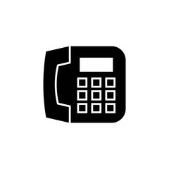 Office telephone icon trendy flat style isolated on white background. Vector illustration.- vector