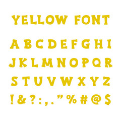 Funny alphabet letters on a white background