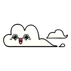 gradient shaded cartoon clouds