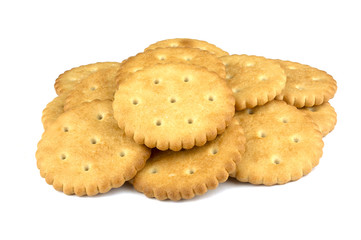 Crispy cracker isolated on white background
