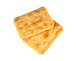 Crispy cracker isolated on white background