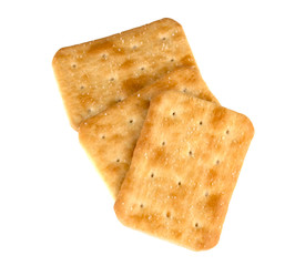 Crispy cracker isolated on white background