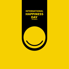 International Happiness Day Vector Template Design Illustration