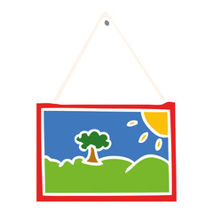cartoon doodle of a picture in frame