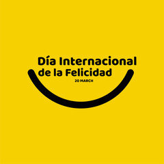 Basic RGBDia Internacional de la Felicidad Vector Template Design Illustration