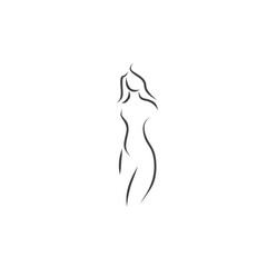 woman naked body shape vector illustration