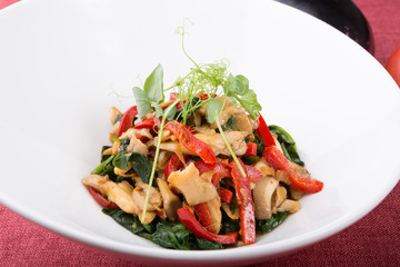 Healthy spinach salad