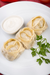 Asian manty dish stuffed with meat