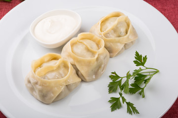 Asian manty dish stuffed with meat
