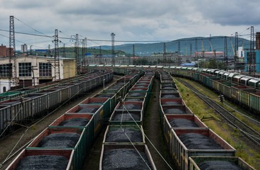 Fototapeta na wymiar railway of coal