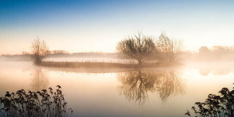 Old river arm landscape in Hamme